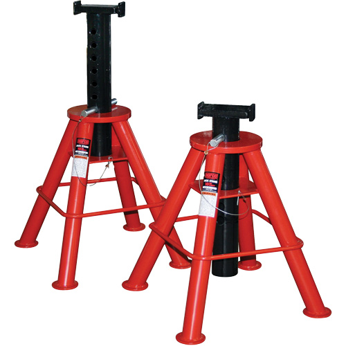 High Height Jack Stand, Locking Pin, 10 Tons Capacity, 28" - 47" H FMT Sales Ltd
