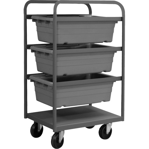 Mobile Tub Rack, Double-sided, 3 bins, 26" W x 18" D x 42" H FMT Sales Ltd