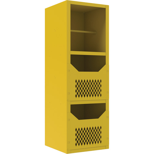 Spill Control Cabinet, 1 Shelves, 72" H x 24" W x 24" D, Steel, Yellow FMT Sales Ltd