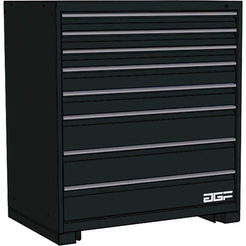 Armoire &agrave; tiroirs modulaire, 8 tiroirs, 30" la x 28" p x 40" h, Noir FMT Sales Ltd