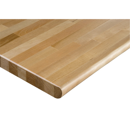 Hardwood Workbench Top, 72" W x 36" D, Bullnose Edge, 1-1/4" Thick FMT Sales Ltd