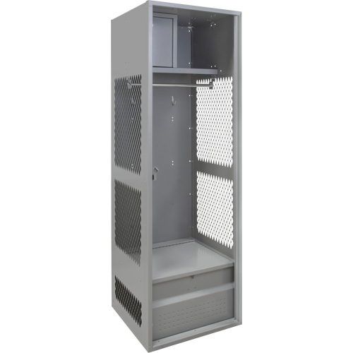 Gear Locker, Steel, 24" W x 24" D x 72" H, Grey FMT Sales Ltd