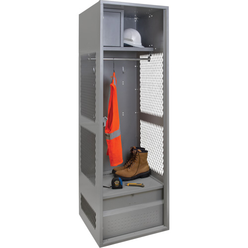 Gear Locker, Steel, 24" W x 24" D x 72" H, Grey FMT Sales Ltd