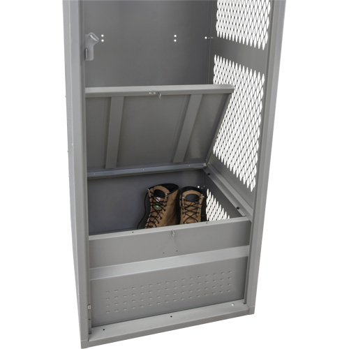 Gear Locker, Steel, 24" W x 24" D x 72" H, Grey FMT Sales Ltd