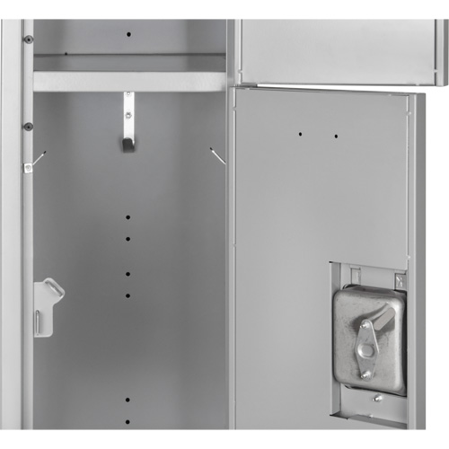 Lockers, 3 -tier, 12" x 18" x 82", Steel, Grey, Knocked Down FMT Sales Ltd