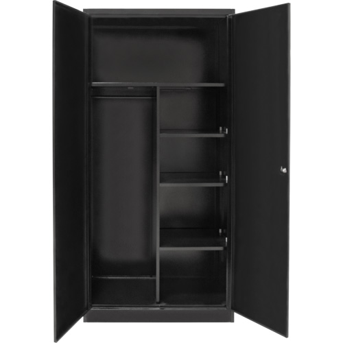 Armoire de rangement combin&eacute;e, 36" la x 18" p x 72" h, Noir FMT Sales Ltd