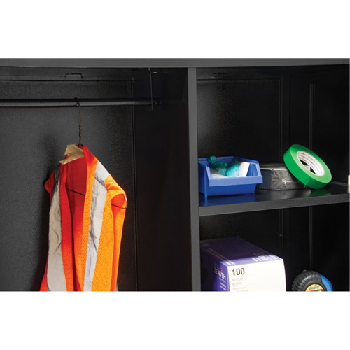 Armoire de rangement combin&eacute;e, 36" la x 18" p x 72" h, Noir FMT Sales Ltd