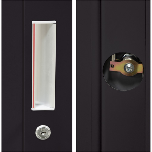 Armoire de rangement combin&eacute;e, 36" la x 18" p x 72" h, Noir FMT Sales Ltd