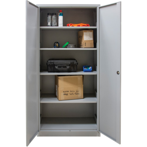 Hi-Boy Storage Cabinet, Steel, 4 Shelves, 72" H x 36" W x 18" D, Grey FMT Sales Ltd