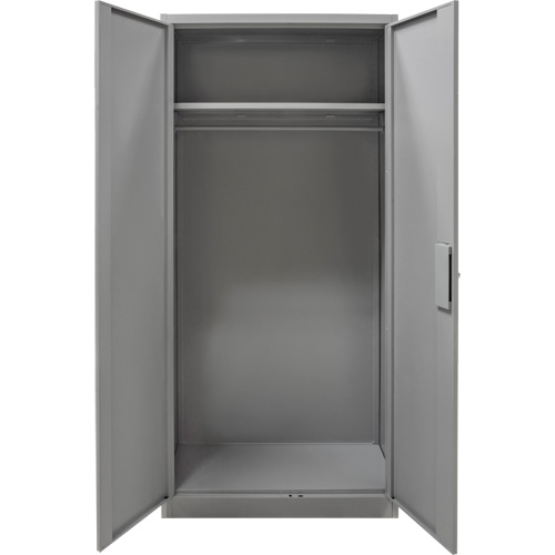 Wardrobe Storage Cabinet, Steel, 36" W x 18" D x 72" H, Grey FMT Sales Ltd
