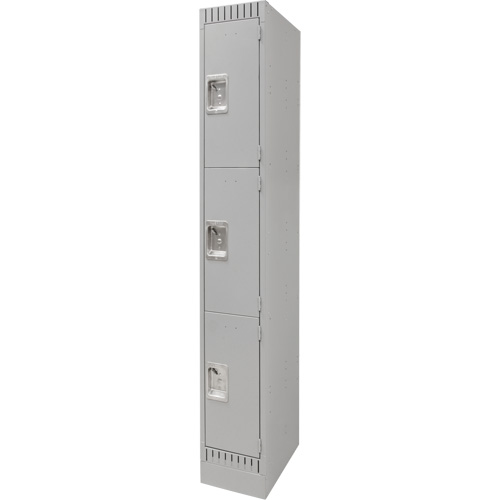 Casiers, 3 niveaux, 12" x 18" x 76", Acier, Gris, D&eacute;mont&eacute; FMT Sales Ltd