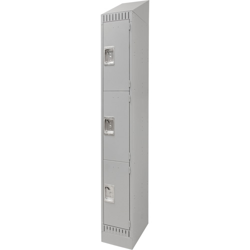 Casiers, 3 niveaux, 12" x 18" x 86", Acier, Gris, D&eacute;mont&eacute; FMT Sales Ltd