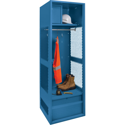 Casier pour &eacute;quipement, Acier, 24" la x 24" p x 72" h, Bleu fonc&eacute; FMT Sales Ltd