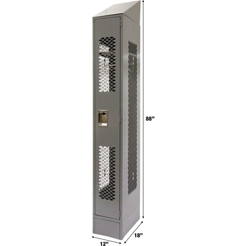 Casiers ventil&eacute;s, 12" x 18" x 88", Acier, Gris, D&eacute;mont&eacute;, Perfor&eacute; FMT Sales Ltd