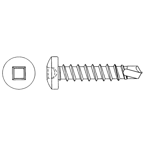 Vis autoforeuses &agrave; t&ecirc;te cylindrique, #8 x 3/4" lo, Zingu&eacute; FMT Sales Ltd