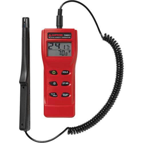 Appareil de mesure de l'humidit&eacute; relative et de la temp&eacute;rature THWD-5, 0,0% - 100% RH, 14°- 140° F ( -10° - 60° C ) FMT Sales Ltd