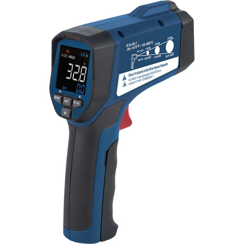 Thermom&egrave;tre &agrave; infrarouge professionnel, -26 - 1472° F ( -32 - 800° C ), 30:1, &eacute;missivit&eacute; Ajustable FMT Sales Ltd