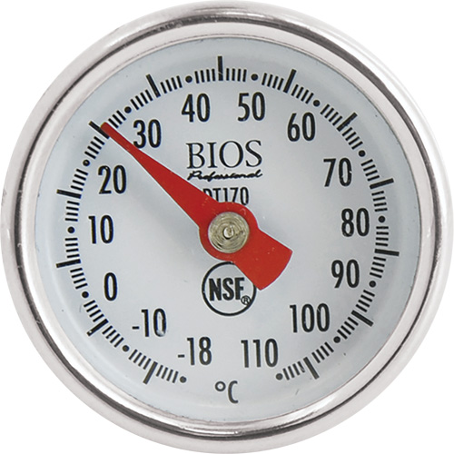 1" Dial Thermometer Celsius Only with Calibration Sleeve, Contact, Analogue, 0.4-230°F (-18-110°C) FMT Sales Ltd