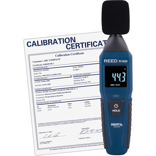 Sonom&egrave;tre Bluetooth Smart Series avec certificat de calibration, Gamme de mesure 30 - 130 dB FMT Sales Ltd