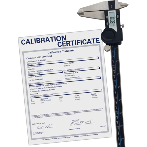 Pied &agrave; coulisse num&eacute;rique avec certificat de traçabilit&eacute;, R&eacute;solution de 0,0005" (0,01 mm), 0" - 12" (0 mm - 300 mm) gamme de mesure FMT Sales Ltd