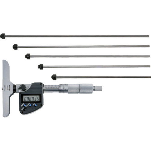 Microm&egrave;tre de profondeur num&eacute;rique avec tiges interchangeables, 0" - 12" (0 mm - 304.8 mm) gamme de mesure, R&eacute;solution de 0,00005" (0,001 mm) FMT Sales Ltd