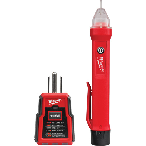 Voltage Detector & GFCI Receptacle Tester Kit, 50 V - 1000 V, Display & Sound Alert FMT Sales Ltd