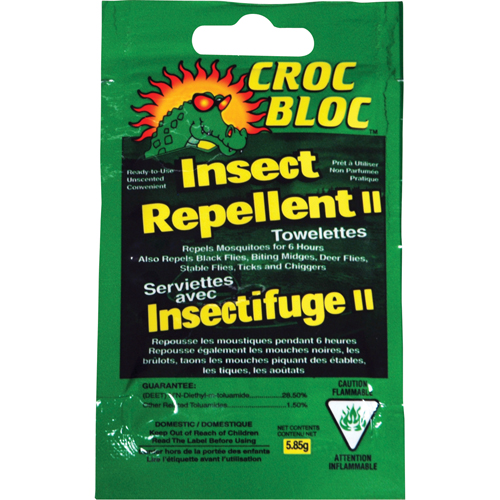 Insectifuge, 6 heures de protection, DEET &agrave; 30 %, Serviette, 5,58 g FMT Sales Ltd