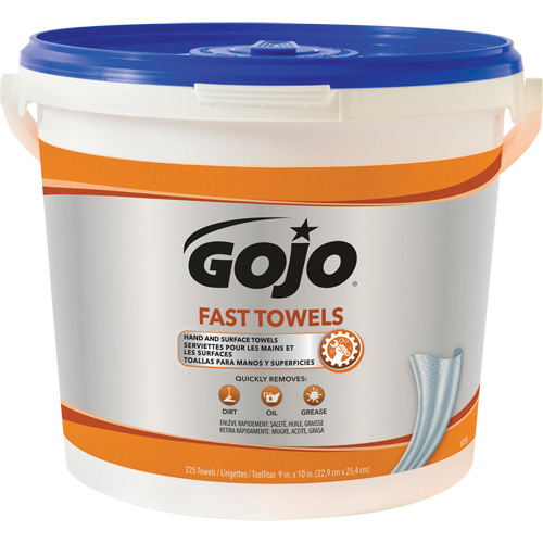 Serviettes nettoyantes Fast Wipes, 225 lingettes, 10" x 9" FMT Sales Ltd