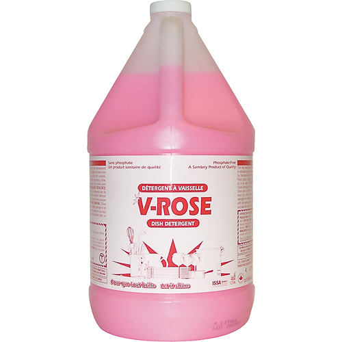 D&eacute;tergent liquide pour vaisselle V-Rose, Liquide, 4 L, Fraîcheur FMT Sales Ltd