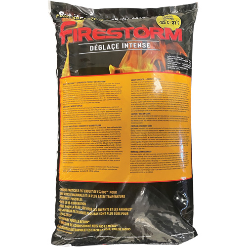 Produits de d&eacute;glaçage intense Firestorm, Sac, 44 lb (20 kg), Point de fonte -35°C (-31°F) FMT Sales Ltd