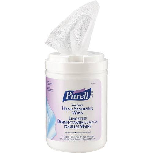 Lingettes d&eacute;sinfectantes &agrave; l'alcool pour les mains, Contenant FMT Sales Ltd
