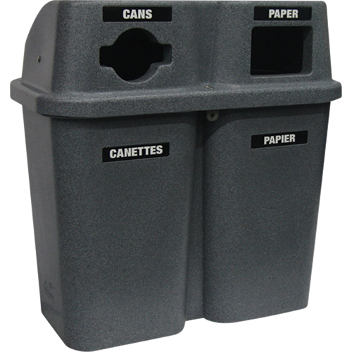 Recycling Containers Bullseye, Curbside, Plastic, 2 x 22 US gal. FMT Sales Ltd