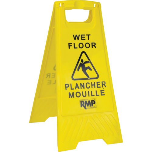 Safety Wet Floor Sign, Bilingual with Pictogram FMT Sales Ltd