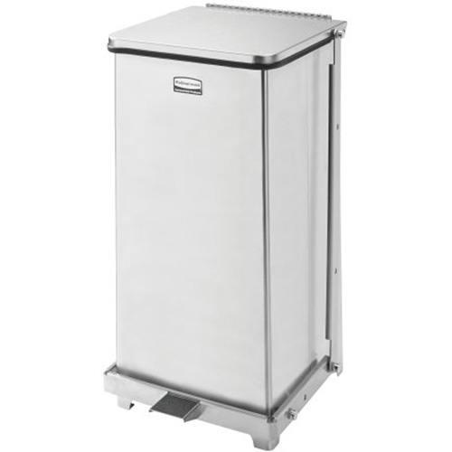 Defenders&reg; Square Step Can with Liner, Stainless Steel, 6.5 US gal. Capacity FMT Sales Ltd