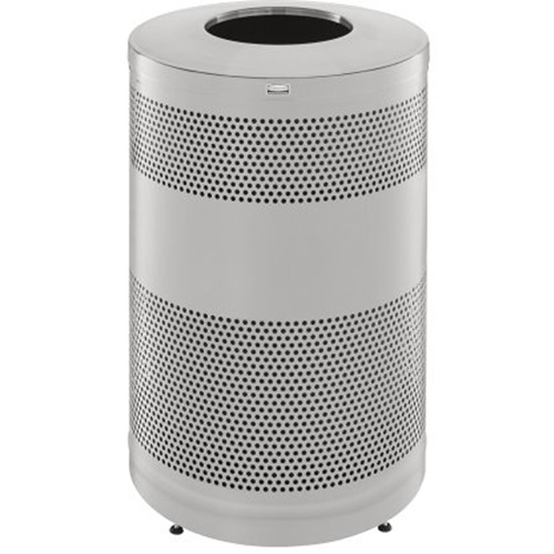 Poubelle d&eacute;corative &agrave; dessus ouvert classique, Acier inoxydable, Capacit&eacute; 51 gal. US FMT Sales Ltd