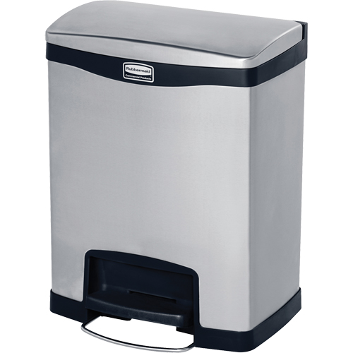 Contenant &agrave; d&eacute;chets Slim Jim , Acier inoxydable, Capacit&eacute; 8 gal. US FMT Sales Ltd