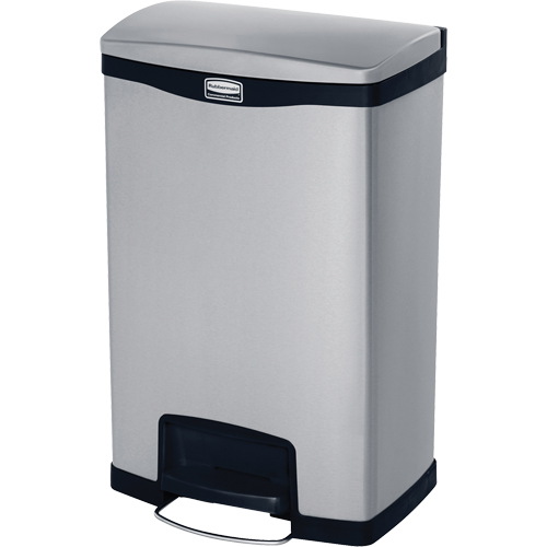 Contenant &agrave; d&eacute;chets Slim Jim , Acier inoxydable, Capacit&eacute; 13 gal. US FMT Sales Ltd