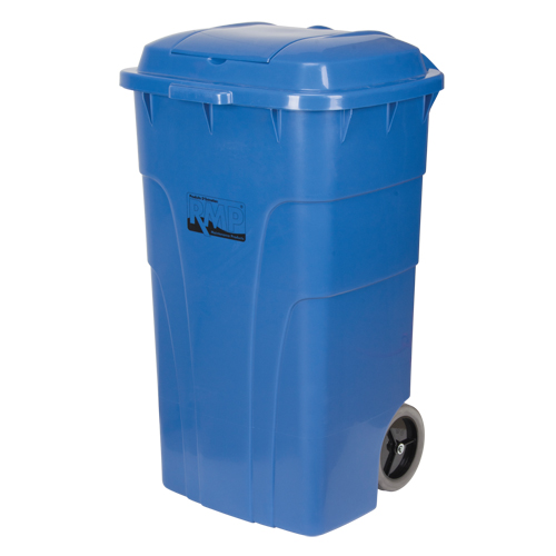 Roll Out Recycling Bin, Curbside, Polyethylene, 65 US gal. FMT Sales Ltd