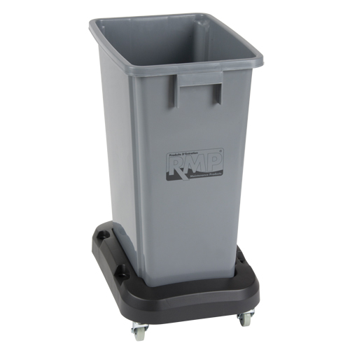 Socle roulant pour contenant &agrave; d&eacute;chets & &agrave; recyclage, Polypropyl&egrave;ne, Noir, Convient aux contenants  FMT Sales Ltd