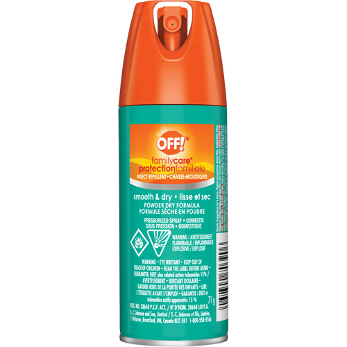 OFF! Family Care&reg; Insect Repellent, 15% DEET, Aerosol, 2.5 oz. FMT Sales Ltd