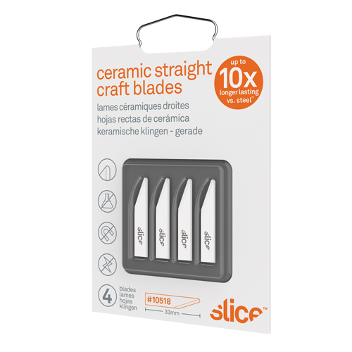 Slice Rounded-Tip Ceramic Straight Edge Knife Blades, Single Style FMT Sales Ltd