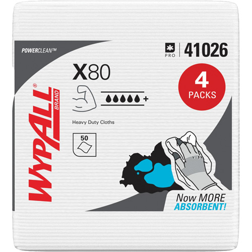 X80 Wipers, Heavy-Duty, 12-1/2" L x 12" W FMT Sales Ltd