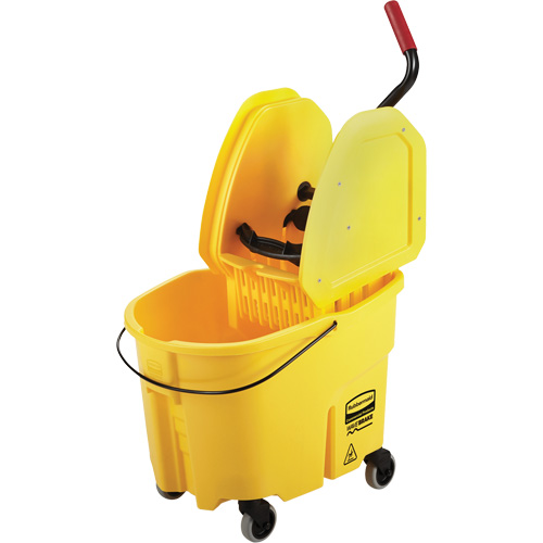 WaveBrake&reg; Mop Bucket & Wringer Combo Pack, Down Press, 8.75 US Gal.(35 Quart), Yellow FMT Sales Ltd