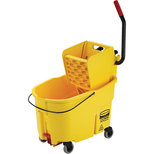 WaveBrake&reg; Mop Bucket & Wringer Combo Pack, Side Press, 11 US Gal. (44 Quart), Yellow FMT Sales Ltd