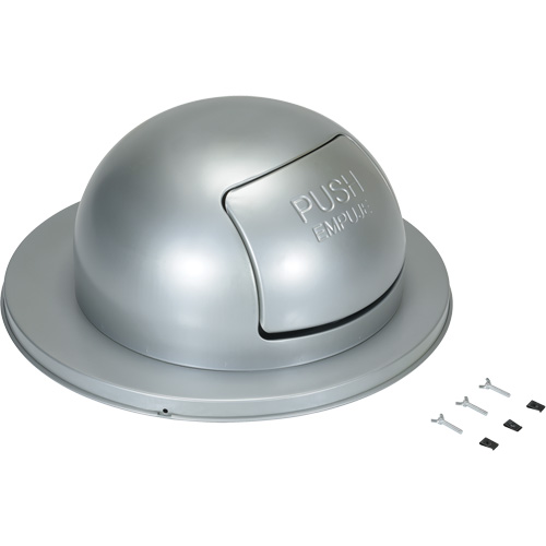 Couvercle pour baril &agrave; d&eacute;chets, Couvercle bomb&eacute;, M&eacute;tal, Convient aux contenants 23-1/2" dia. FMT Sales Ltd