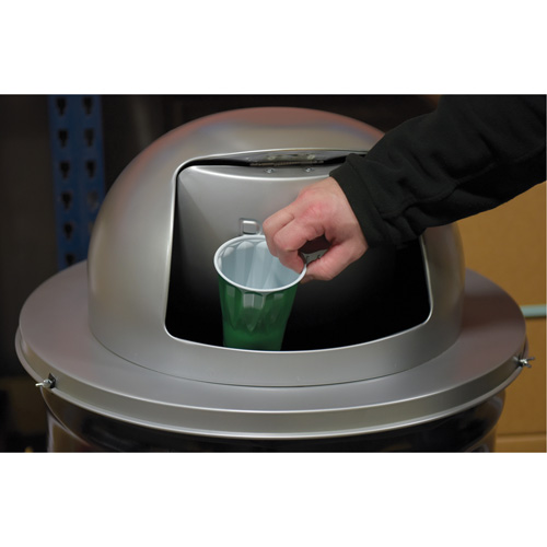 Couvercle pour baril &agrave; d&eacute;chets, Couvercle bomb&eacute;, M&eacute;tal, Convient aux contenants 23-1/2" dia. FMT Sales Ltd