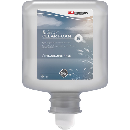Savon transparent pour les mains Refresh, Mousse, 1 L, Sans parfum FMT Sales Ltd