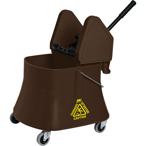 Champ Bucket & Wringer Combo, Down Press, 10 US Gal.(40 Quart), Brown FMT Sales Ltd