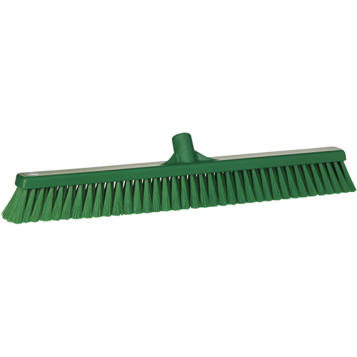 Small Particle Push Broom Head, Fine Bristles, 24", Polyester, Green FMT Sales Ltd