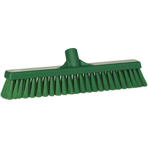 Small Particle Push Broom Head, Fine Bristles, 16-1/2", Polyester, Green FMT Sales Ltd